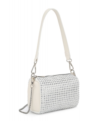 Fashion Rhinestone Handbag LUS-20206 WHITE